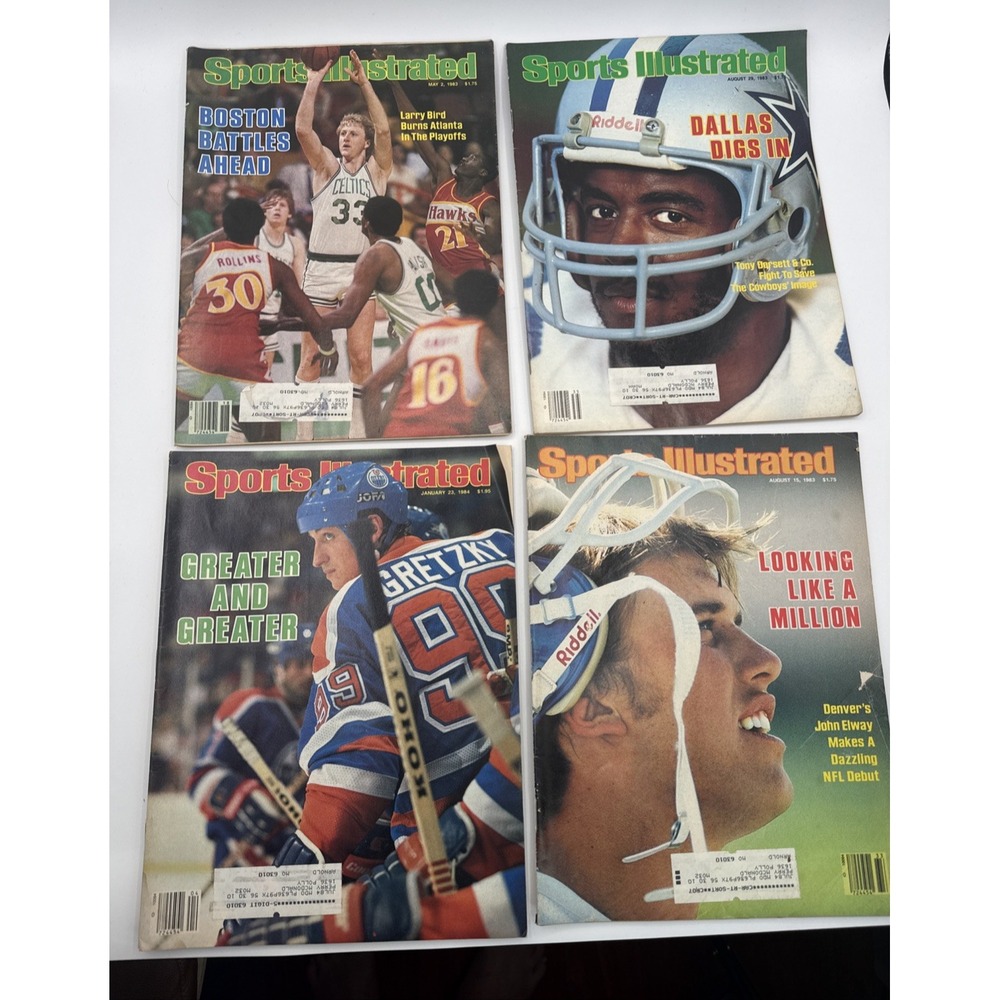 Sports Illustrated Magazine 1983-84 Wayne Gretzky Dorsett Larry Bird John Elway